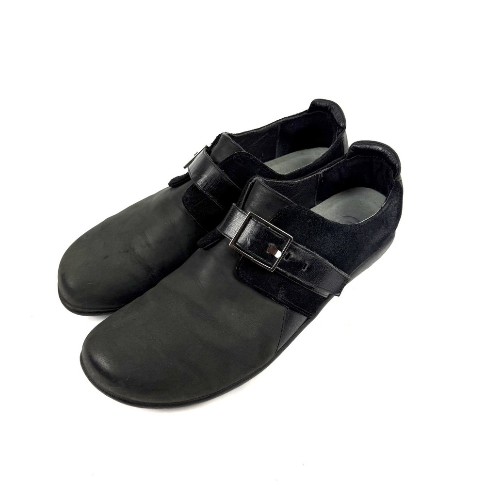 NAOT Tane Shoes 42 Black Suede Nubuck Leather Monk Strap Womens US 11 Israel